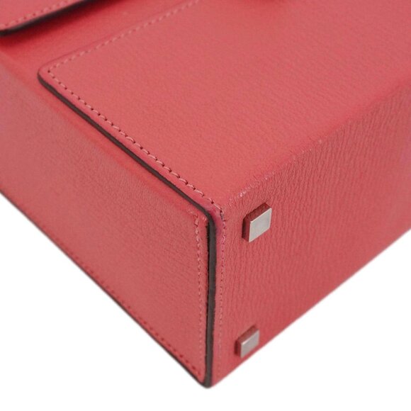 Hermes  Cinhetic Boxy Leather Top Handle Shoulder Bag Pink - Picture 9 of 13